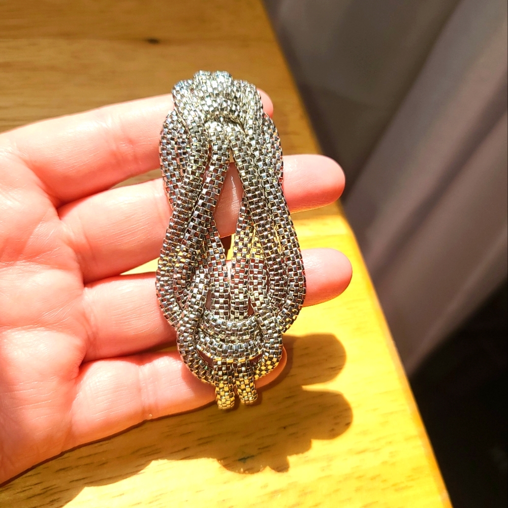 Chrome twisted bracelet